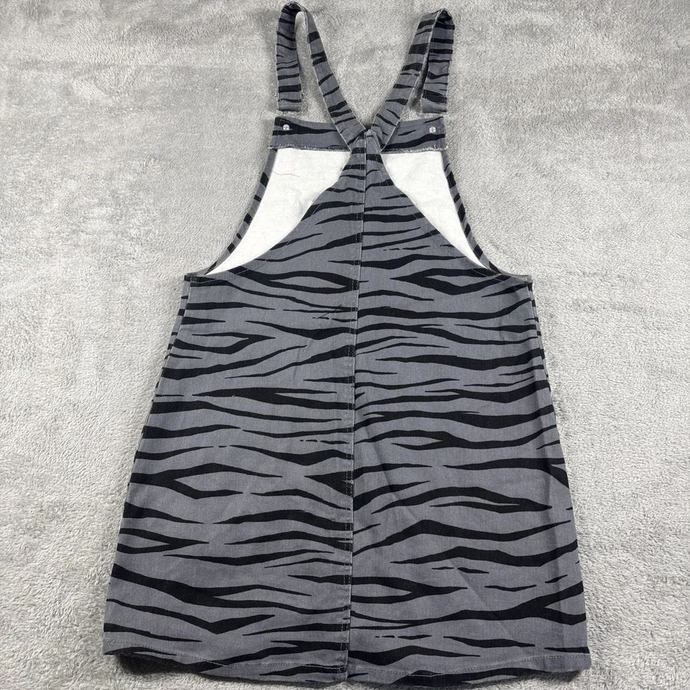 Material Girl Size Small Gray Zebra Camouflage Overall Shirt New with‎ Tags